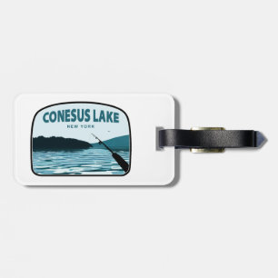 Conesus Lake New York Fishing Rod Luggage Tag