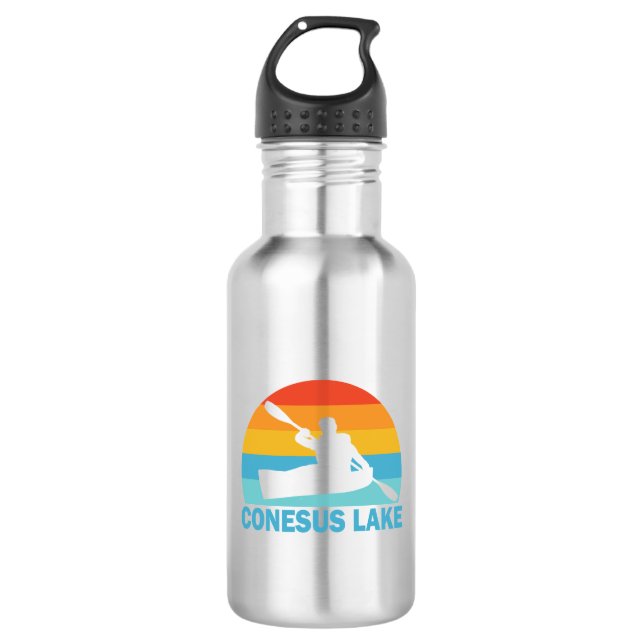 Conesus Lake New York Kayak 532 Ml Water Bottle (Front)