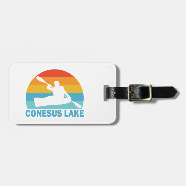Conesus Lake New York Kayak Luggage Tag (Front Horizontal)
