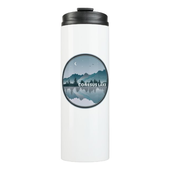 Conesus Lake New York Reflection Thermal Tumbler (Front)
