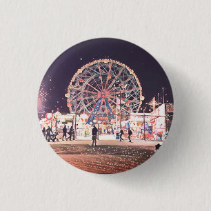 Coney Island Amusement 3 Cm Round Badge