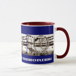 Coney Island Antique View Looping Roller Coaster Mug