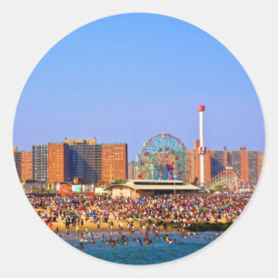 Coney Island beach - NYC sticker