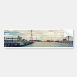 Coney Island Beach Panorama Bumper Sticker