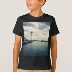 Coney Island Beach Panorama T-Shirt