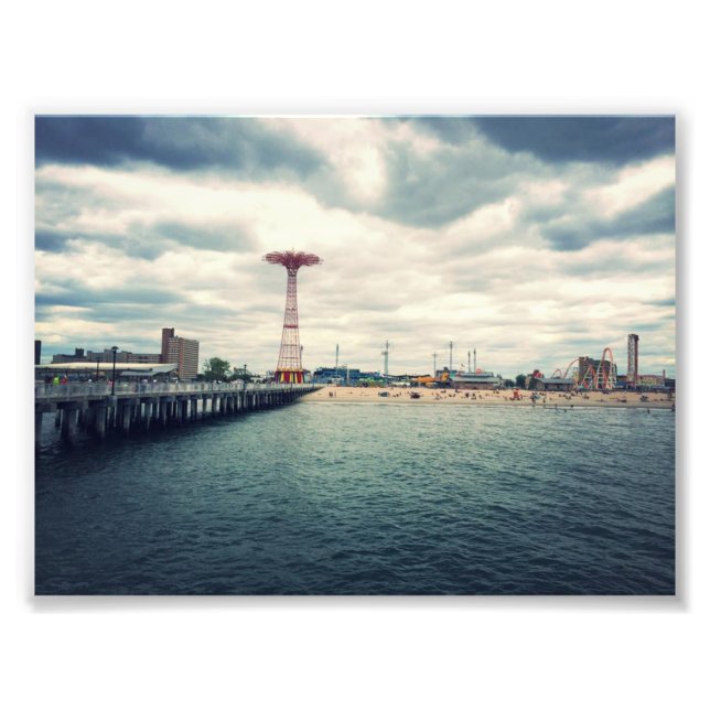Coney Island Beach Photo Print (Front)