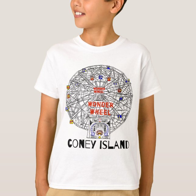 Coney Island Brooklyn New York City Ferris Wheel T-Shirt (Front)