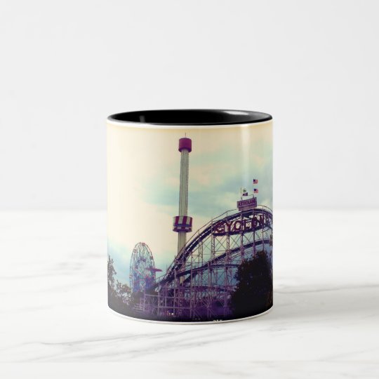 Coney Island Cyclone Two-Tone Coffee Mug