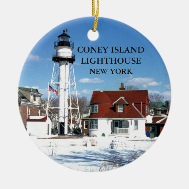 Coney Island Lighthouse, New York Ornament (Front)
