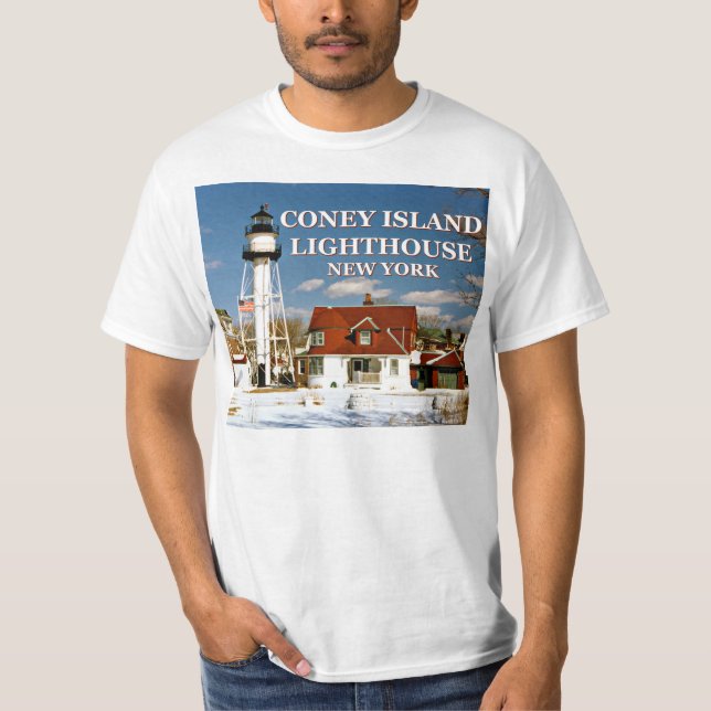 Coney Island Lighthouse, New York T-Shirt (Front)