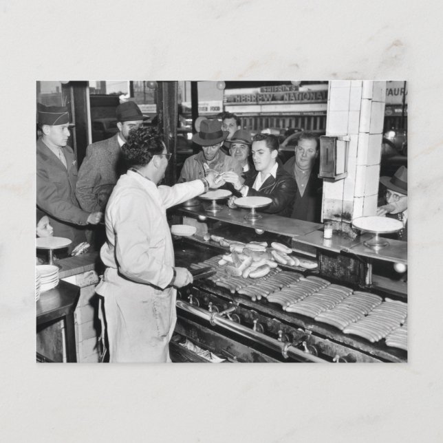 Coney Island Nathan's Hotdog Stand Postcard (Front)