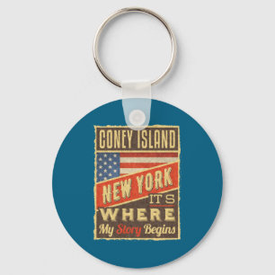 Coney Island New York _1  Key Ring