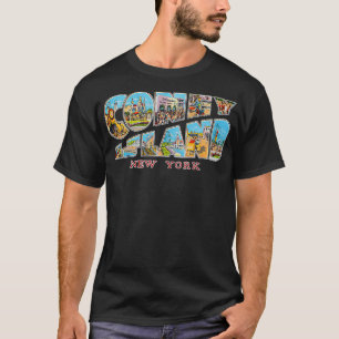 Coney Island New York NY Vintage Retro Souvenir  T-Shirt