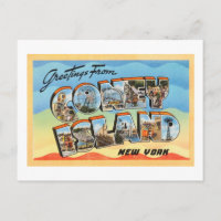 Coney Island New York NY Vintage Travel Postcard -
