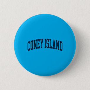 Coney Island New York Souvenir Retro Preppy 6 Cm Round Badge