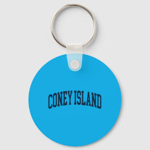 Coney Island New York Souvenir Retro Preppy Key Ring