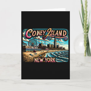 Coney Island New York Travel Summer Family Vacatio Card