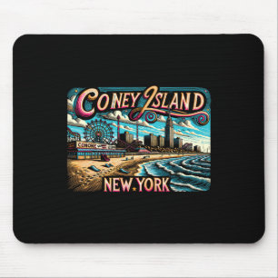 Coney Island New York Travel Summer Family Vacatio Mouse Mat