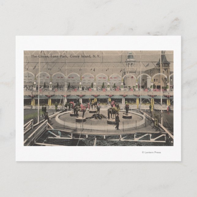Coney Island, NY - Luna Park Circus Act Postcard (Front)