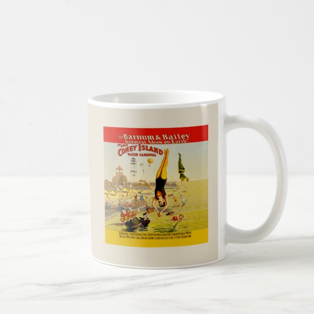Coney Island Sideshow Poster Coffee Mug (Right)