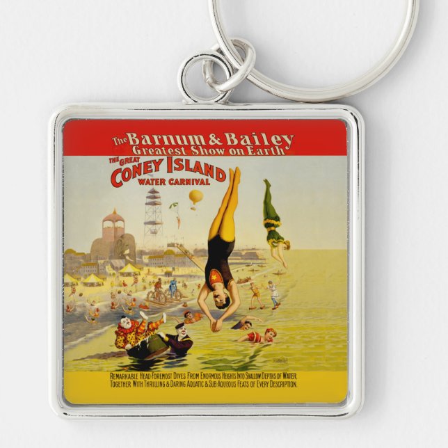 Coney Island Sideshow Poster Key Ring (Front)
