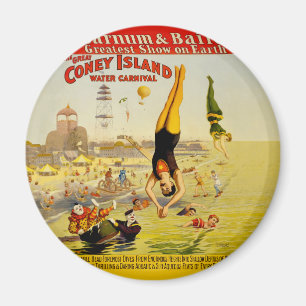 Coney Island Sideshow Poster Magnet