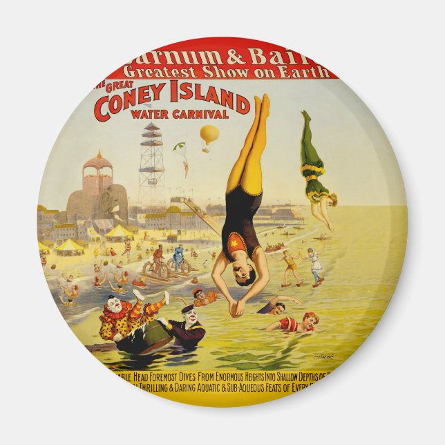 Coney Island Sideshow Poster Magnet (Front)