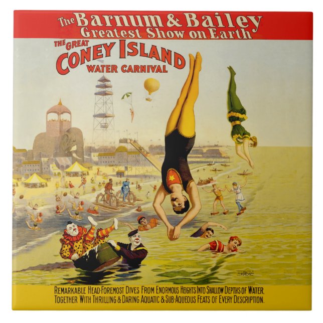 Coney Island Sideshow Poster Tile (Front)