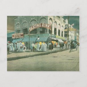 Coney Island Surf Avenue Postcard