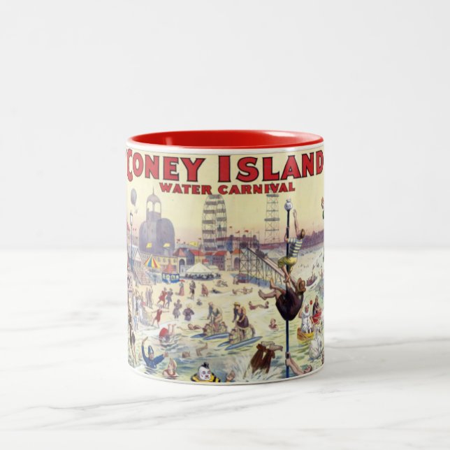 Coney Island Water Carnival, 1898 -  Two-Tone Coffee Mug (Center)