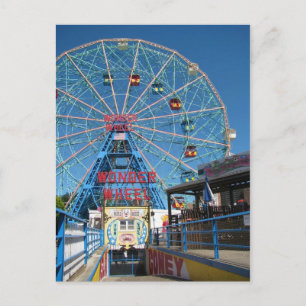 Coney Island Wonder  Wheel Postcard