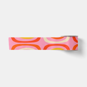 Confaab Colourful Modern Rainbow Abstract Pattern Satin Ribbon