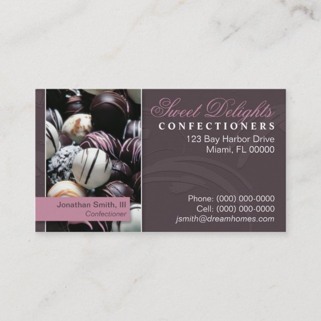 Confectioner Business Card (Front)