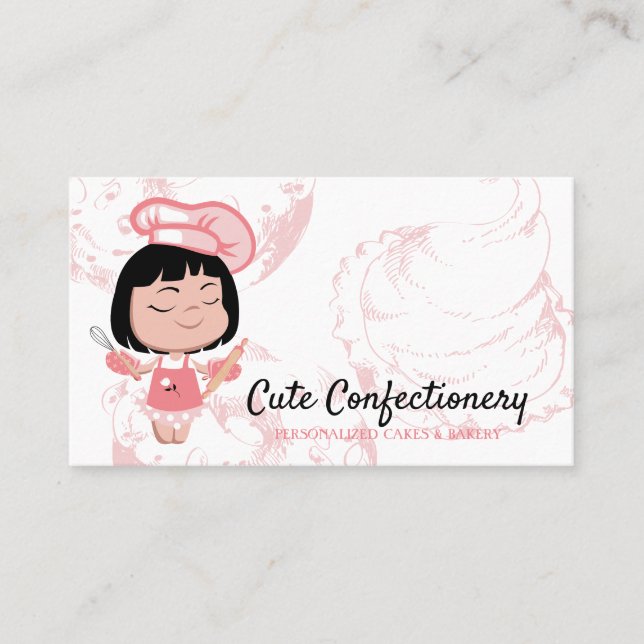 Confectionery Baker Girl Business Card (Front)