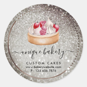 Confectionery Bronze cheesecake berry sparkles Classic Round Sticker