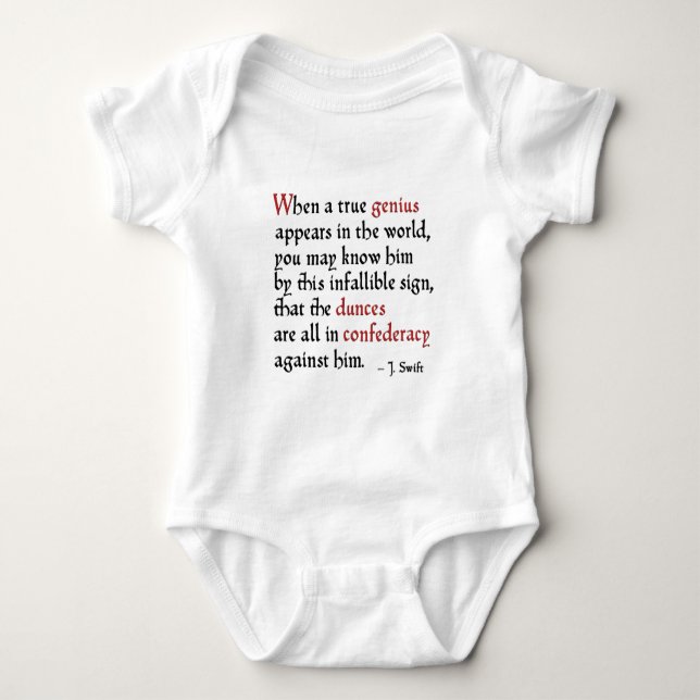 Confederacy of Dunces Baby Bodysuit (Front)