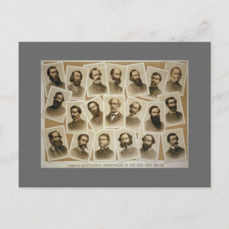 Confederate Commanders 1861-1865 Postcard