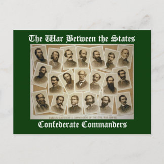Confederate Commanders Postcard