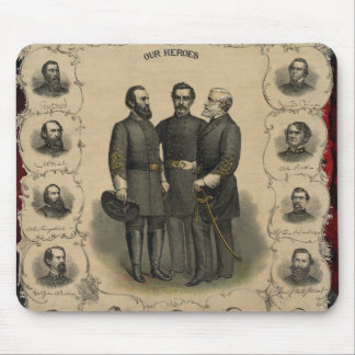 Confederate Generals Civil War 🎖️⚔️ Heroes Mouse Mat