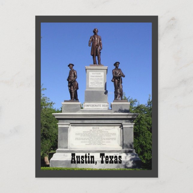 Confederate Soldiers- Austin, Texas Postcard (Front)