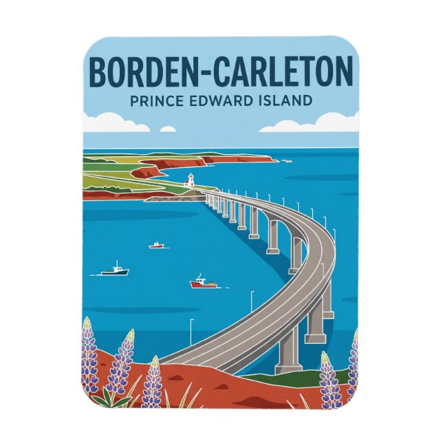 Confederation Bridge Canada Magnet (Vertical)