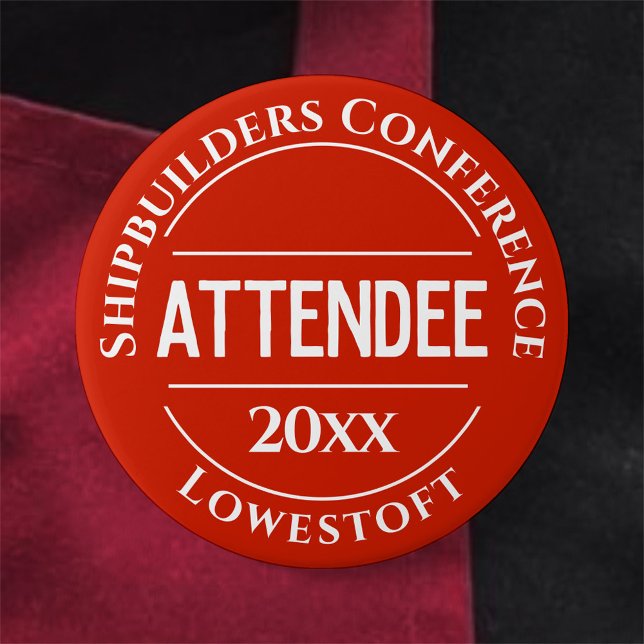 Conference Attendee Badge Button (Creator Uploaded)