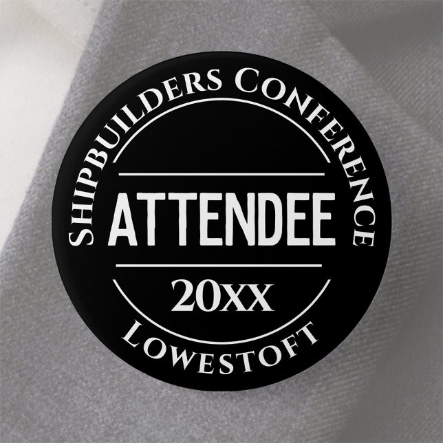 Conference Attendee Badge Button (Creator Uploaded)