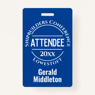 Conference Attendee Badge ID Badge