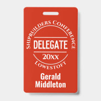 Conference Delegate Badge