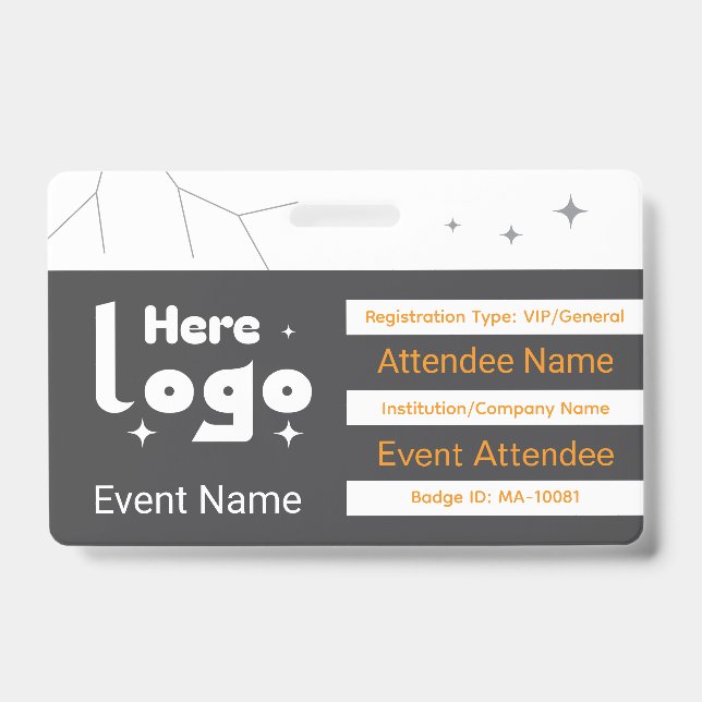 Conference id badge template (Front)