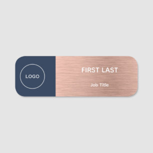 Conference Logo Name Badge Rose Gold Magnetic