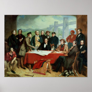 Conference of Engineers at Britannia Bridge Poster