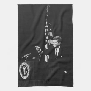 Conference of John Kennedy 35th US President  Tea Towel