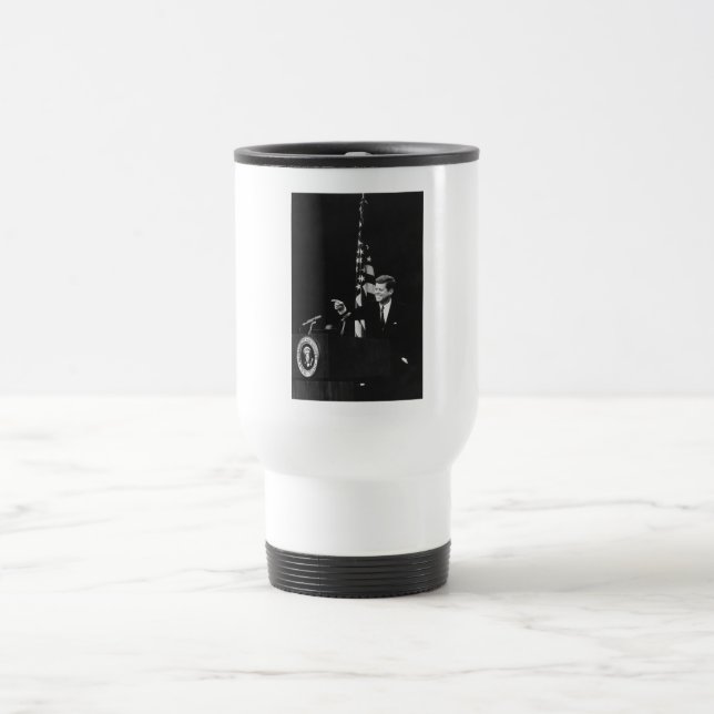 Conference of John Kennedy 35th US President  Travel Mug (Center)